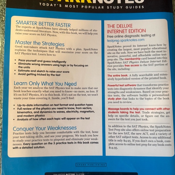 SparkNotes SAT Physics Study Guide - Picture 2 of 2
